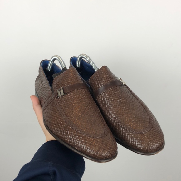 Moreschi Men's Woven Leather Loafers w/Shapers - Picture 1 of 5